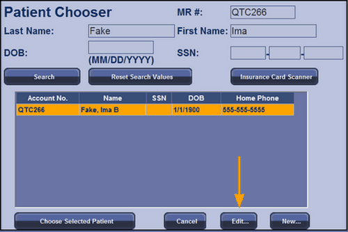 00039 edit patient info arrow