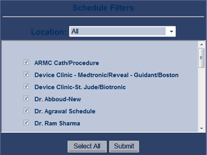 00123 schedule filter