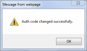 00213 auth code change success