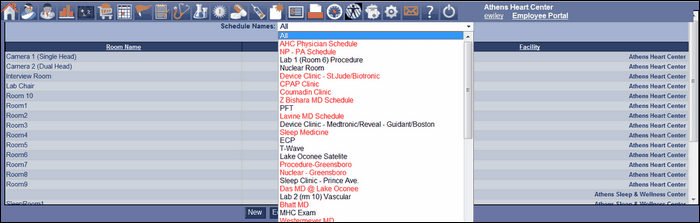 00276 rooms to schedule list