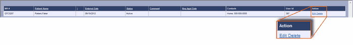 00419  schedule waiting list add patient