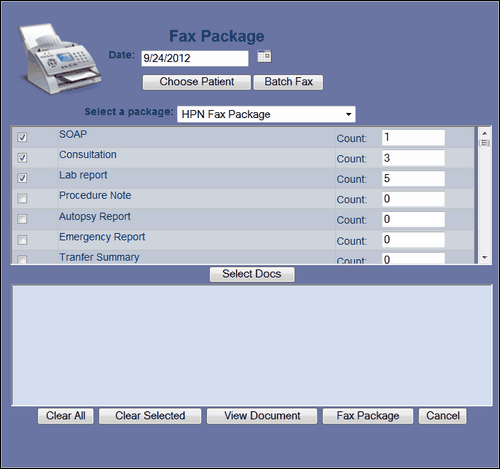 00444 select docs in fax package