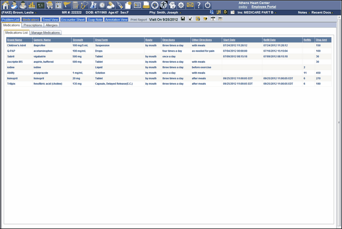 00449 rcopia medications list