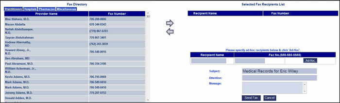 00455 fax package home screen